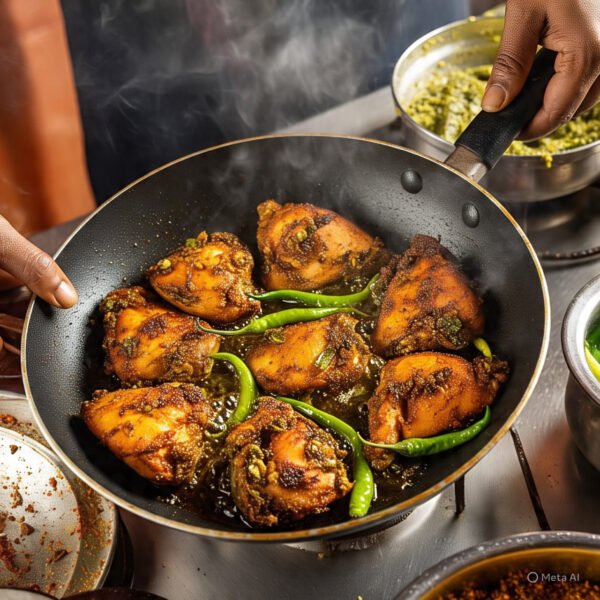 PARCHI MICHI KODI VEPUDU (Green Chilli Chicken)